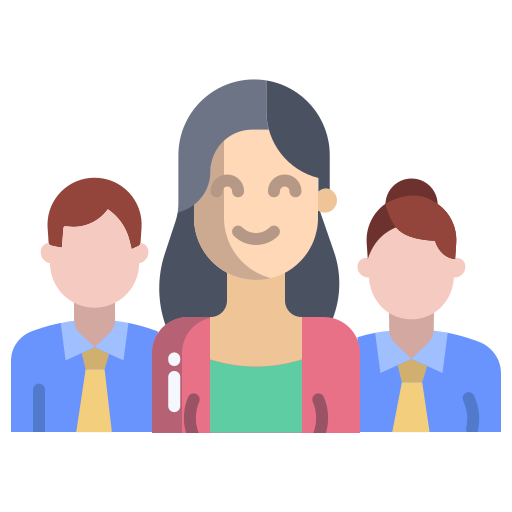 a woman leading others