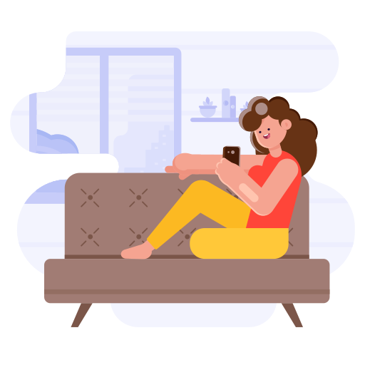woman on couch