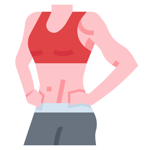 woman with six-pack abdominals
